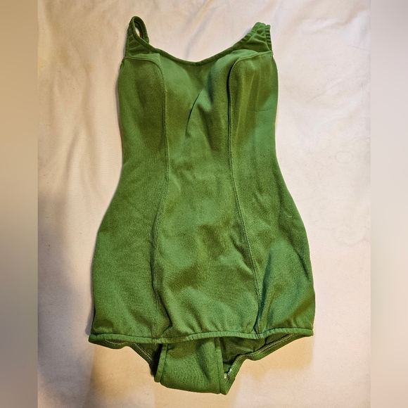 Green Vintage One Piece Bathing Suit - Picture 4 of 6